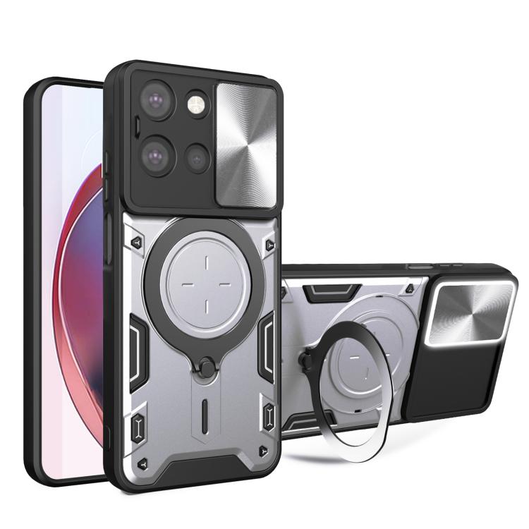 CD Texture Sliding Camshield Magnetic Holder Phone Case, For Motorola Edge 70 5G, For Motorola Moto G56 5G, For Motorola Moto G05, For Motorola Moto G 2025