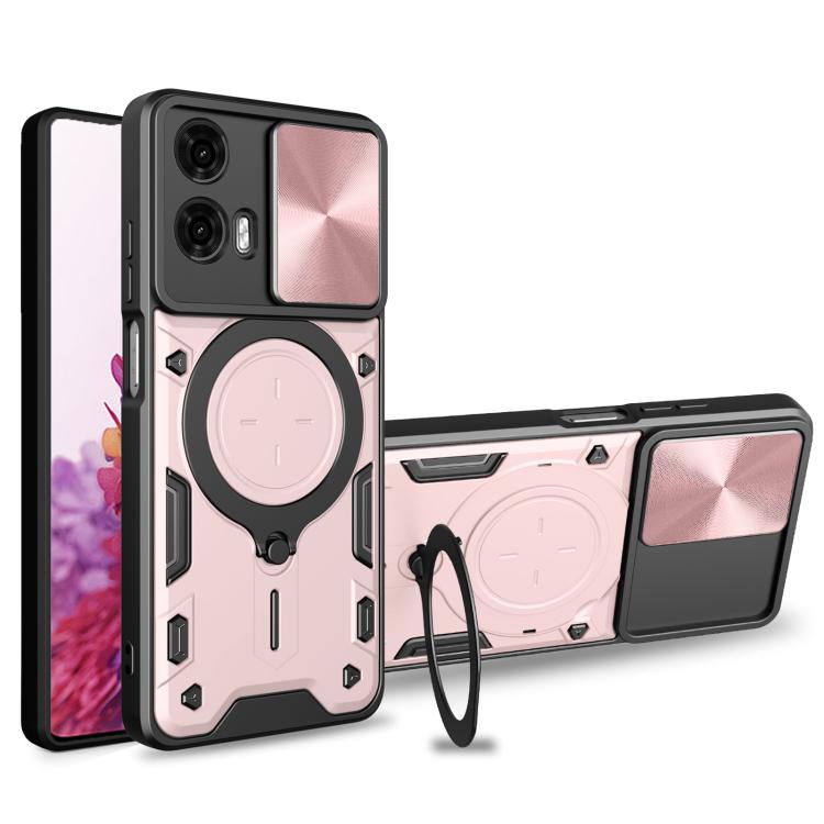 CD Texture Sliding Camshield Magnetic Holder Phone Case, For Motorola Moto G85, For Motorola Edge 50 Pro Global, For Motorola Moto G24 Power, For Motorola Moto E13