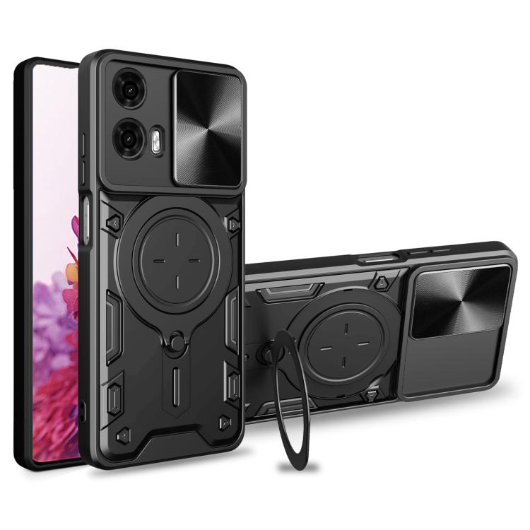CD Texture Sliding Camshield Magnetic Holder Phone Case, For Motorola Moto G85, For Motorola Edge 50 Pro Global, For Motorola Moto G24 Power, For Motorola Moto E13