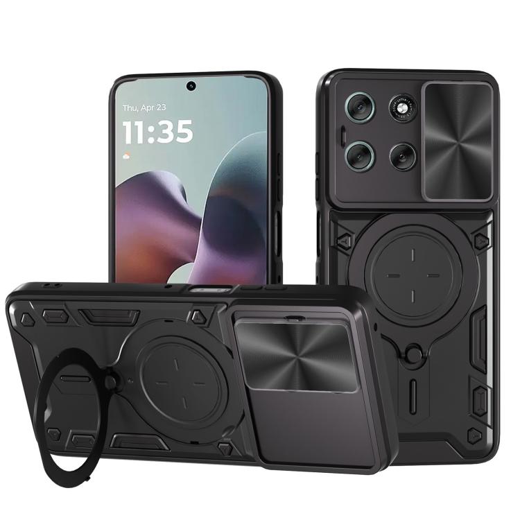 CD Texture Sliding Camshield Magnetic Holder Phone Case, For Motorola Edge 70 5G, For Motorola Moto G56 5G, For Motorola Moto G05, For Motorola Moto G 2025