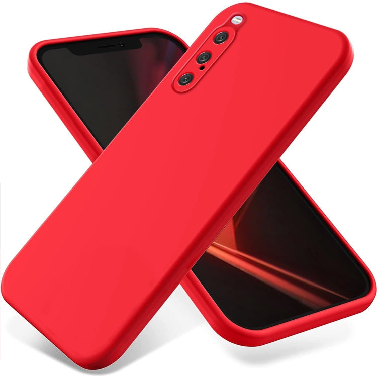 Solid Color Liquid Silicone Dropproof Full Coverage Phone Case, For Sony Xperia 10 V