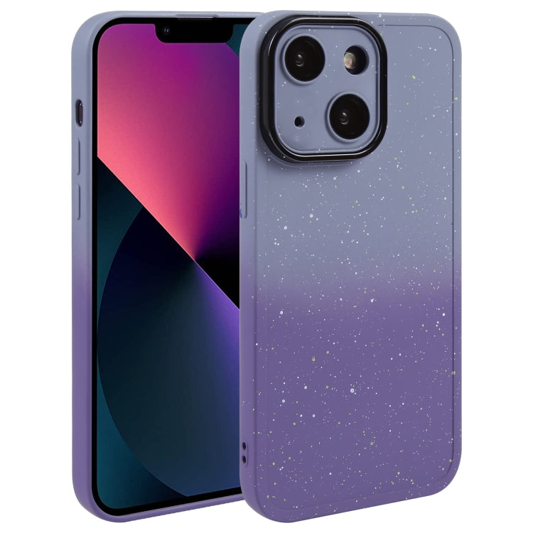 Gradient Starry Silicone Phone Case with Lens Film, For iPhone 13 Pro Max, For iPhone 13 Pro, For iPhone 13, For iPhone 12