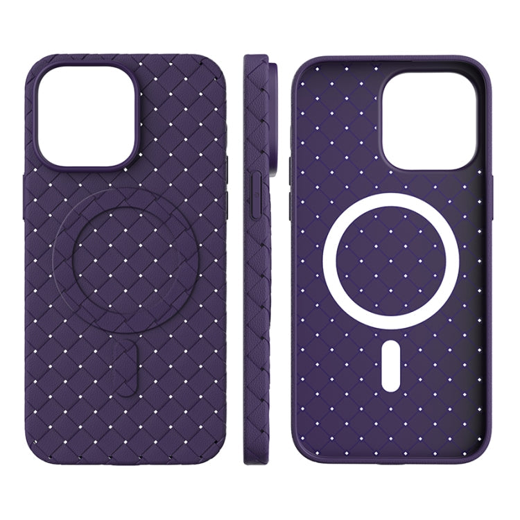 Woven Pattern MagSafe Magnetic Cooling Phone Case, For iPhone 14, For iPhone 14 Pro, For iPhone 14 Pro Max, For iPhone 13 Pro Max