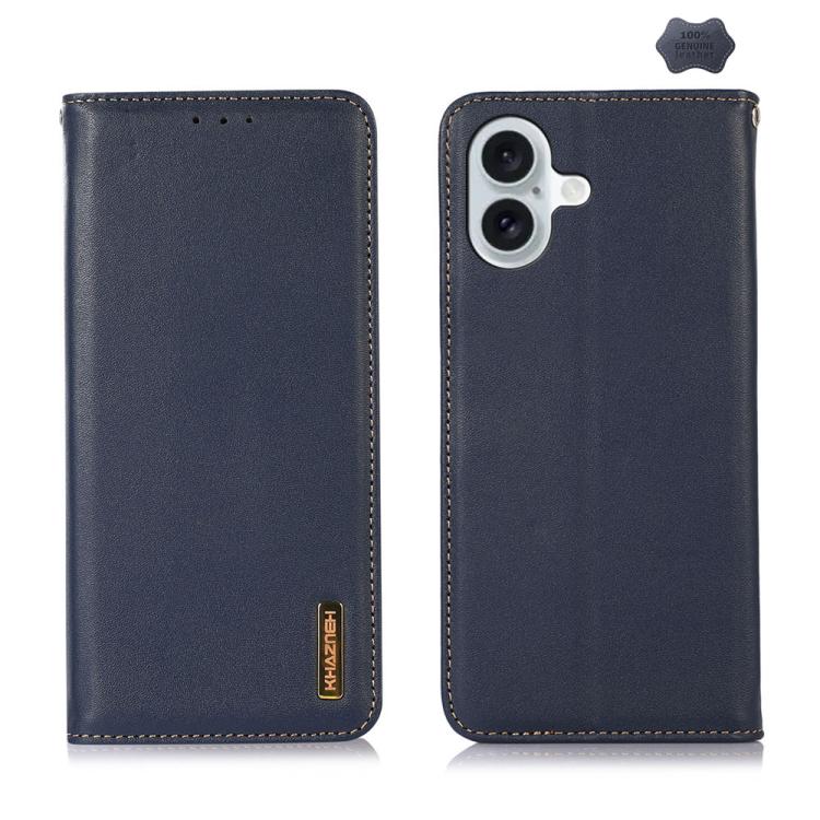 KHAZNEH Nappa Top Layer Cowhide Leather Phone Case, For iPhone 16e / 17e, For iPhone 17 Pro Max, For iPhone 17 Pro, For iPhone 17, For iPhone Air, For iPhone 16e, For iPhone 16 Pro Max
