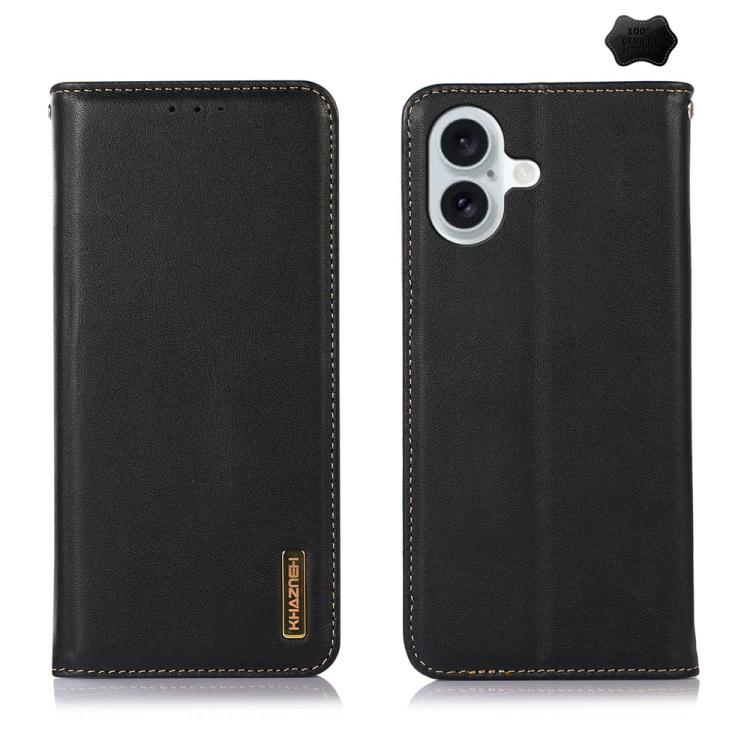 KHAZNEH Nappa Top Layer Cowhide Leather Phone Case, For iPhone 16e / 17e, For iPhone 17 Pro Max, For iPhone 17 Pro, For iPhone 17, For iPhone Air, For iPhone 16e, For iPhone 16 Pro Max