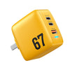 WK WP-U141 67W USB+Double USB-C / Type-C GaN Charger, CN Plug, US Plug, EU Plug, UK Plug