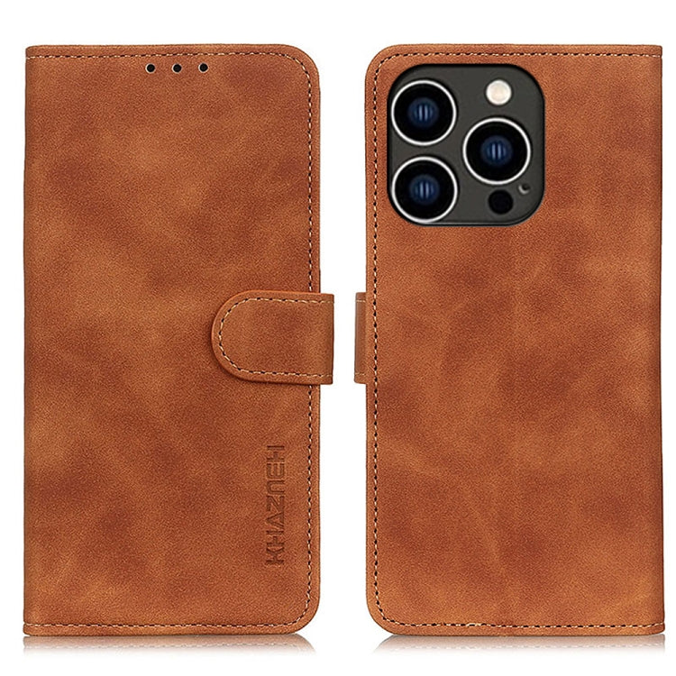 KHAZNEH Retro Texture Leather Phone Case, For iPhone 16e / 17e, For iPhone 17 Pro Max, For iPhone 17 Pro, For iPhone 17, For iPhone Air, For iPhone 16 Pro Max