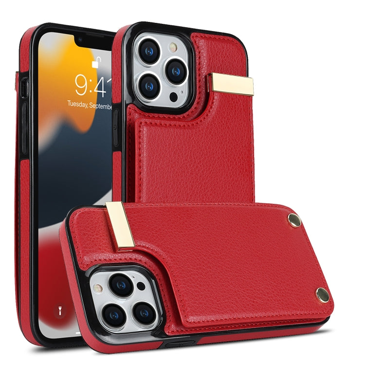 Metal Buckle Card Slots Phone Case, For iPhone 13 Pro, For iPhone 12 / 12 Pro, For iPhone 12 Pro Max, For iPhone 11 Pro Max