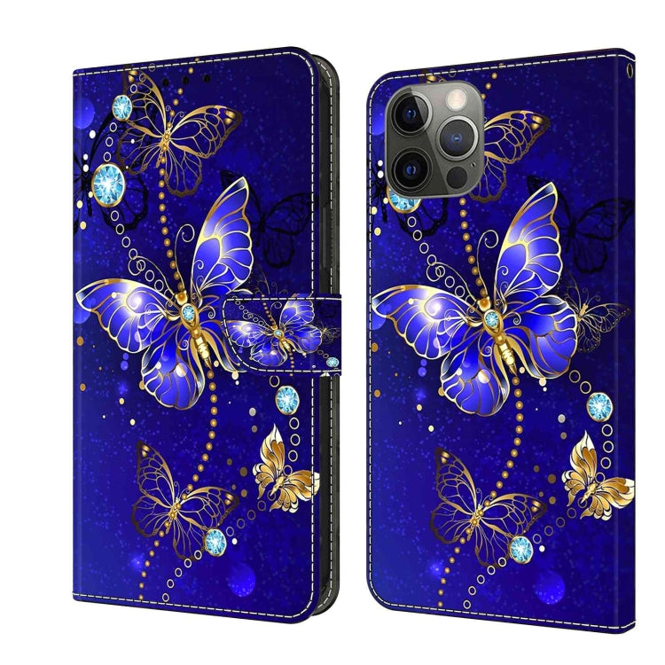 Crystal 3D Shockproof Protective Leather Phone Case, For iPhone 12 / 12 Pro