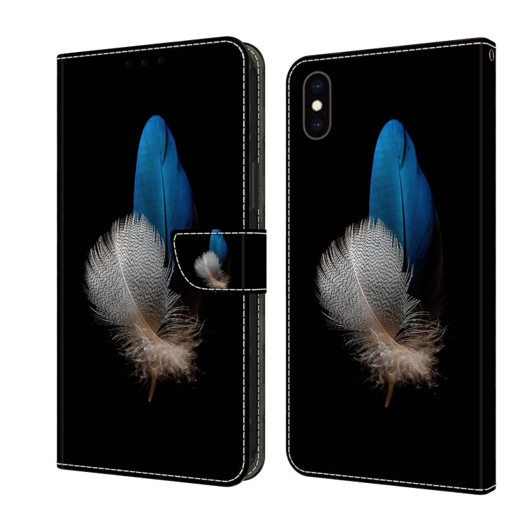 Crystal 3D Shockproof Protective Leather Phone Case, For iPhone XS Max