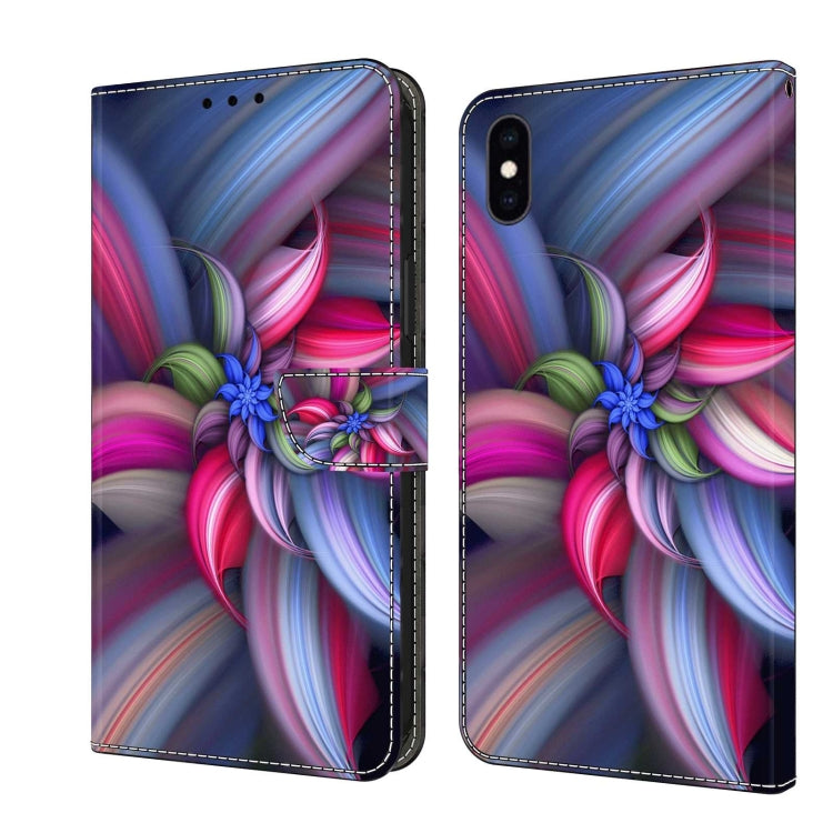 Crystal 3D Shockproof Protective Leather Phone Case, For iPhone XS Max