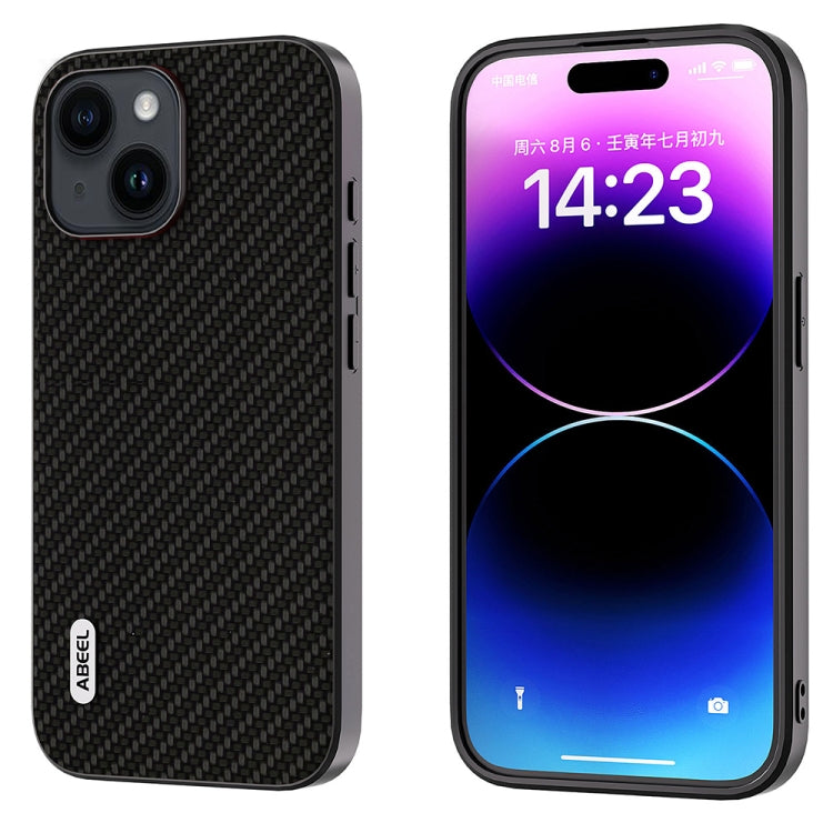 ABEEL Carbon Fiber Texture Protective Phone Case, For iPhone 14 Plus, For iPhone 14