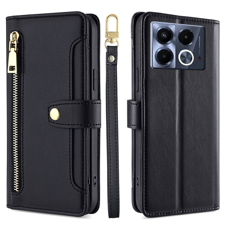 Sheep Texture Cross-body Zipper Wallet Leather Phone Case, For Infinix Hot 50 4G, For Infinix Hot 50 5G, For Infinix Zero 40 4G, For Infinix Note 40 5G