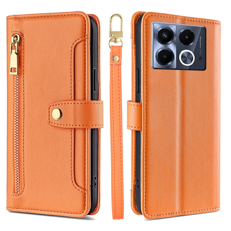 Sheep Texture Cross-body Zipper Wallet Leather Phone Case, For Infinix Hot 50 4G, For Infinix Hot 50 5G, For Infinix Zero 40 4G, For Infinix Note 40 5G