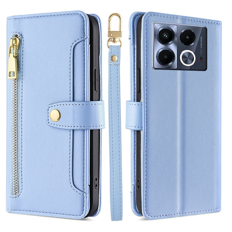 Sheep Texture Cross-body Zipper Wallet Leather Phone Case, For Infinix Hot 50 4G, For Infinix Hot 50 5G, For Infinix Zero 40 4G, For Infinix Note 40 5G