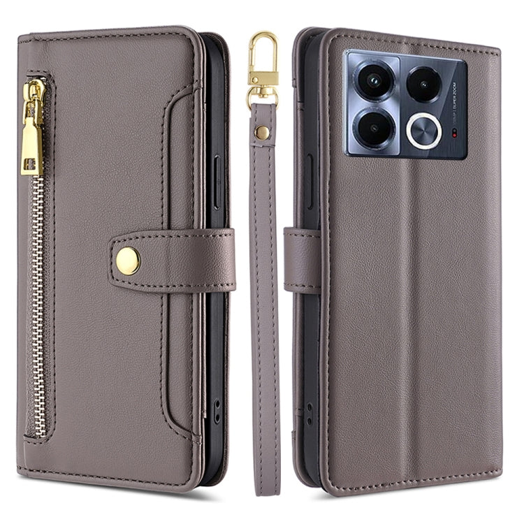 Sheep Texture Cross-body Zipper Wallet Leather Phone Case, For Infinix Hot 50 4G, For Infinix Hot 50 5G, For Infinix Zero 40 4G, For Infinix Note 40 5G