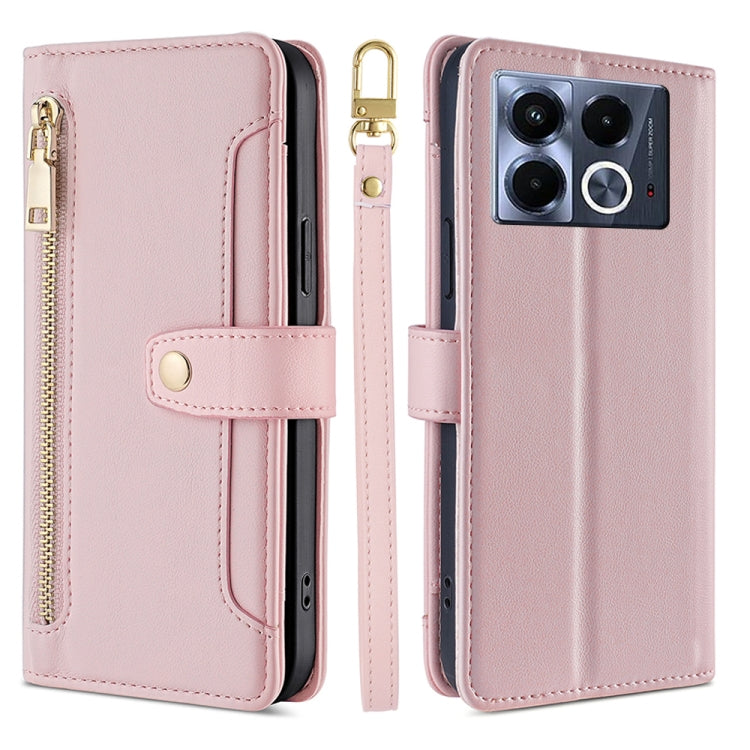 Sheep Texture Cross-body Zipper Wallet Leather Phone Case, For Infinix Hot 50 4G, For Infinix Hot 50 5G, For Infinix Zero 40 4G, For Infinix Note 40 5G