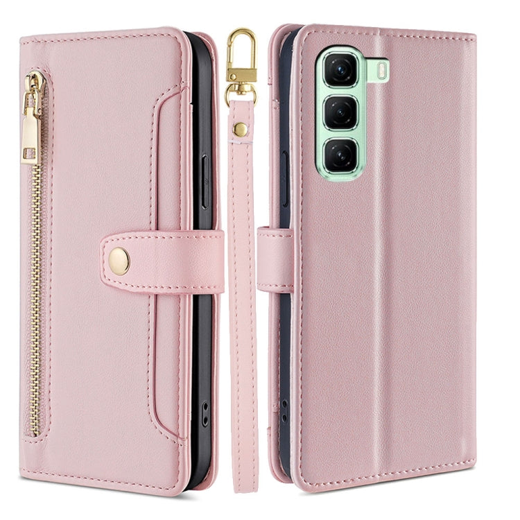 Sheep Texture Cross-body Zipper Wallet Leather Phone Case, For Infinix Hot 50 4G, For Infinix Hot 50 5G, For Infinix Zero 40 4G, For Infinix Note 40 5G