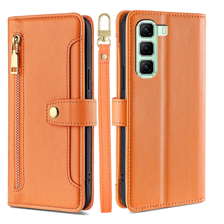Sheep Texture Cross-body Zipper Wallet Leather Phone Case, For Infinix Hot 50 4G, For Infinix Hot 50 5G, For Infinix Zero 40 4G, For Infinix Note 40 5G