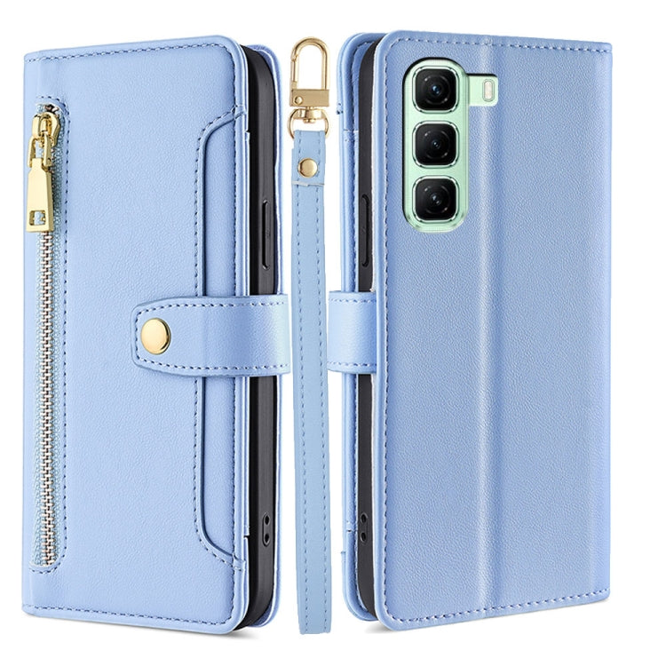 Sheep Texture Cross-body Zipper Wallet Leather Phone Case, For Infinix Hot 50 4G, For Infinix Hot 50 5G, For Infinix Zero 40 4G, For Infinix Note 40 5G