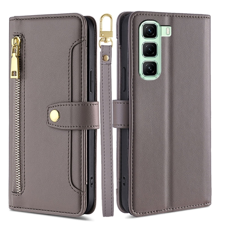 Sheep Texture Cross-body Zipper Wallet Leather Phone Case, For Infinix Hot 50 4G, For Infinix Hot 50 5G, For Infinix Zero 40 4G, For Infinix Note 40 5G