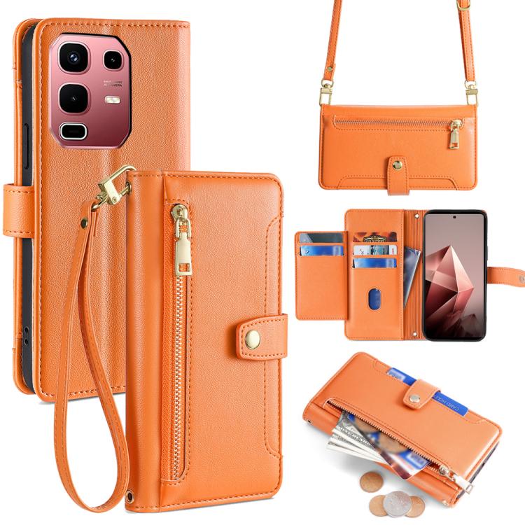 Sheep Texture Cross-body Zipper Wallet Leather Phone Case, For Infinix Hot 60 Pro+ 4G, For Infinix Hot 60 Pro 4G, For Infinix Smart 10 4G, For Infinix Note 50s 5G