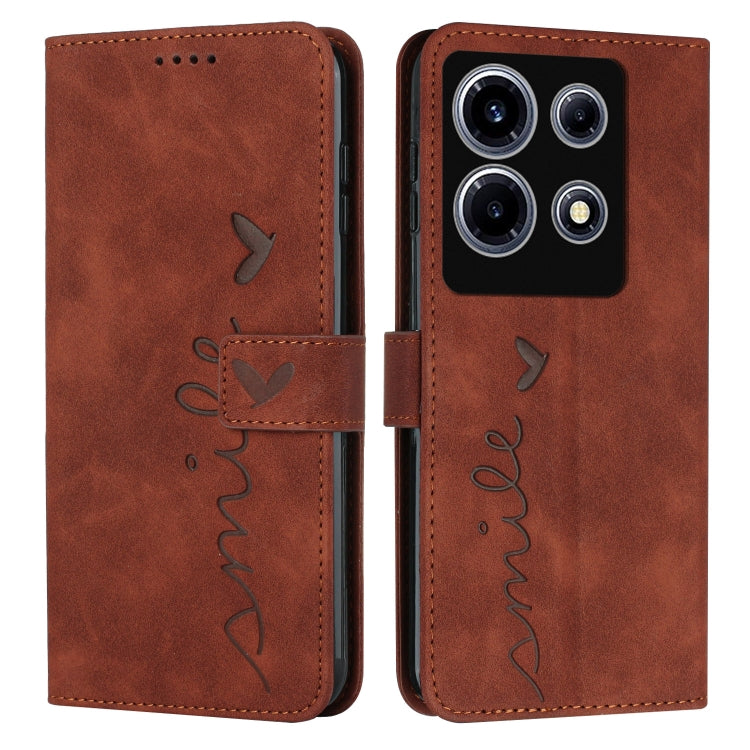Skin Feel Heart Pattern Leather Phone Case, For Infinix Note 30 VIP, For Infinix Hot 30