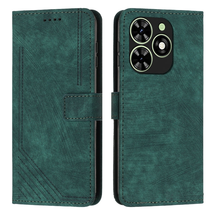 Skin Feel Stripe Pattern Leather Phone Case with Lanyard, For Infinix Note 40 4G, For Infinix Hot 40 / 40 Pro, For Infinix Hot 40i, For Infinix Smart 8