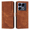 Skin Feel Stripe Pattern Leather Phone Case with Lanyard, For Infinix Note 40 4G, For Infinix Hot 40 / 40 Pro, For Infinix Hot 40i, For Infinix Smart 8