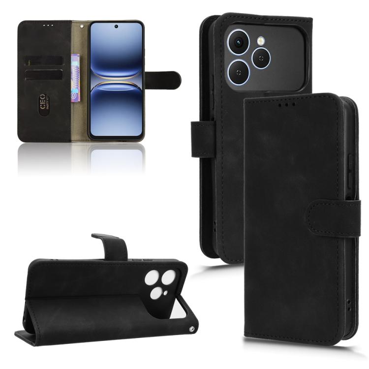 Skin Feel Magnetic Flip Leather Phone Case, For Tecno Spark 40 Pro 4G, For Tecno Spark 40 4G, For Tecno Pova 7 Ultra 5G, For Tecno Spark Go 2 4G