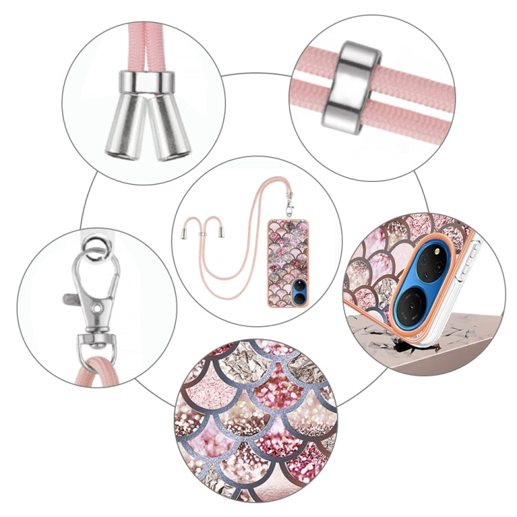 Electroplating IMD TPU Phone Case with Lanyard, For Honor X7, For Honor X8 4G