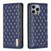 Diamond Lattice Magnetic Leather Flip Phone Case, For iPhone 15 Pro Max, For iPhone 15 Pro, For iPhone 15 Plus, For iPhone 15