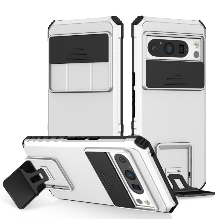 Stereoscopic Holder Sliding Camshield Phone Case, For Google Pixel 9 Pro XL, For Google Pixel 9 Pro, For Google Pixel 8 Pro