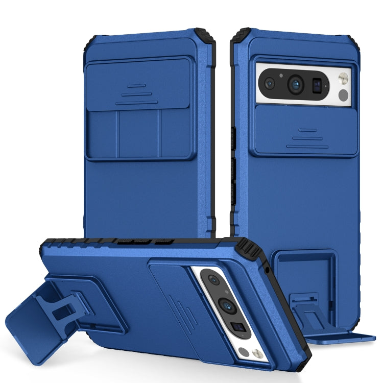 Stereoscopic Holder Sliding Camshield Phone Case, For Google Pixel 9 Pro XL, For Google Pixel 9 Pro, For Google Pixel 8 Pro