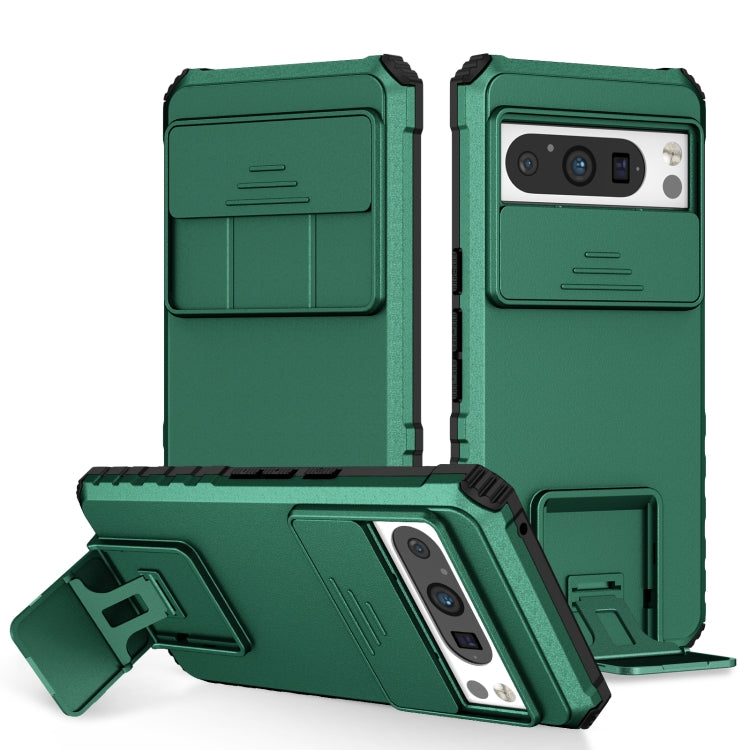 Stereoscopic Holder Sliding Camshield Phone Case, For Google Pixel 9 Pro XL, For Google Pixel 9 Pro, For Google Pixel 8 Pro