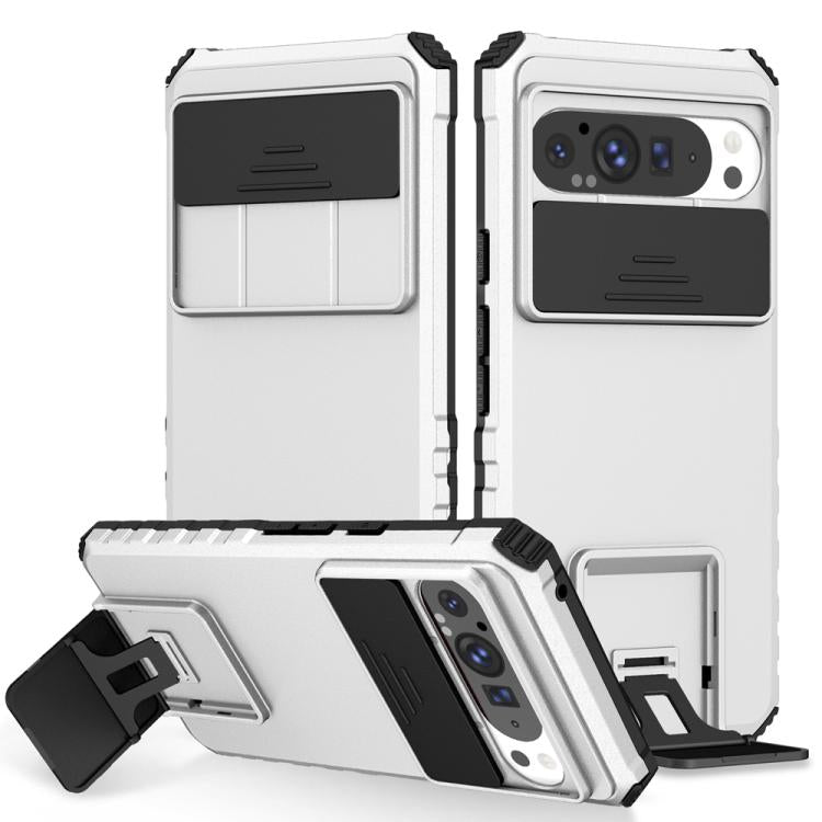 Stereoscopic Holder Sliding Camshield Phone Case, For Google Pixel 9 Pro XL, For Google Pixel 9 Pro, For Google Pixel 8 Pro