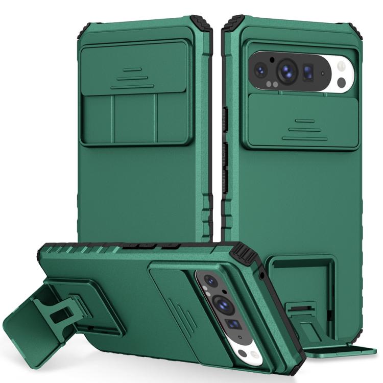 Stereoscopic Holder Sliding Camshield Phone Case, For Google Pixel 9 Pro XL, For Google Pixel 9 Pro, For Google Pixel 8 Pro