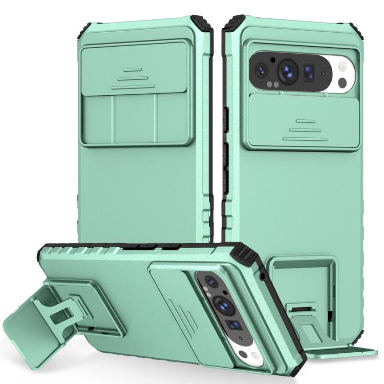 Stereoscopic Holder Sliding Camshield Phone Case, For Google Pixel 9 Pro XL, For Google Pixel 9 Pro, For Google Pixel 8 Pro