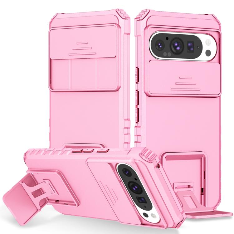Stereoscopic Holder Sliding Camshield Phone Case, For Google Pixel 9 Pro XL, For Google Pixel 9 Pro, For Google Pixel 8 Pro