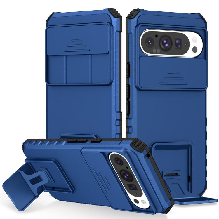 Stereoscopic Holder Sliding Camshield Phone Case, For Google Pixel 9 Pro XL, For Google Pixel 9 Pro, For Google Pixel 8 Pro