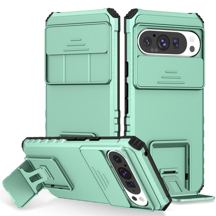 Stereoscopic Holder Sliding Camshield Phone Case, For Google Pixel 9 Pro XL, For Google Pixel 9 Pro, For Google Pixel 8 Pro