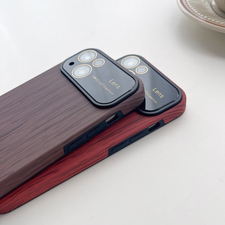 Wood Grain TPU Phone Case with Lens Film, For iPhone 14 Plus, For iPhone 14, For iPhone 14 Pro, For iPhone 14 Pro Max, For iPhone SE 2022 / 2020 / 8 / 7