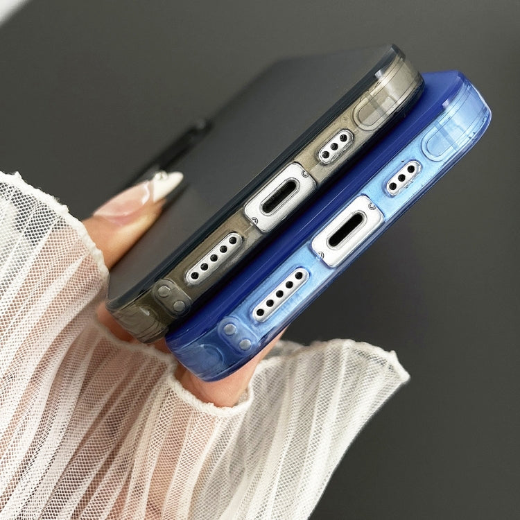 For iPhone 12 Semi Transparent Frosted PC Phone Case(Purple)