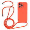 Crossbody Lanyard Liquid Silicone Case, For iPhone 15 Pro Max