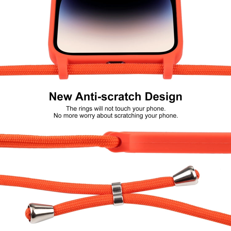 Crossbody Lanyard Liquid Silicone Case, For iPhone 16