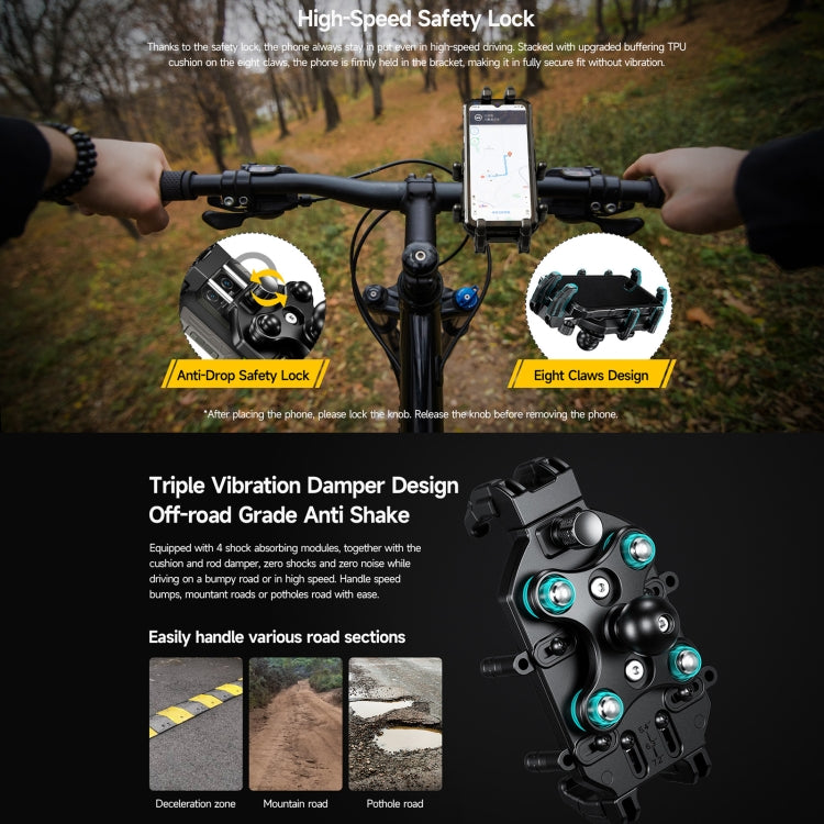 Ulefone Armor Mount Pro AM01 Universal Bicycle Handle Phone Holder, Armor Mount Pro