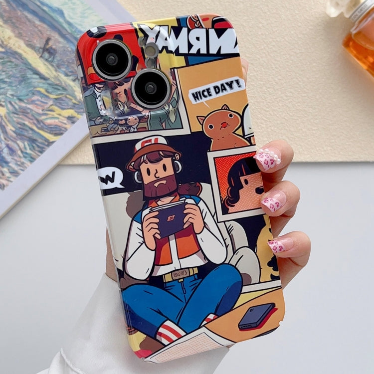 Painted Pattern Precise Hole PC Phone Case, For iPhone 14 Plus