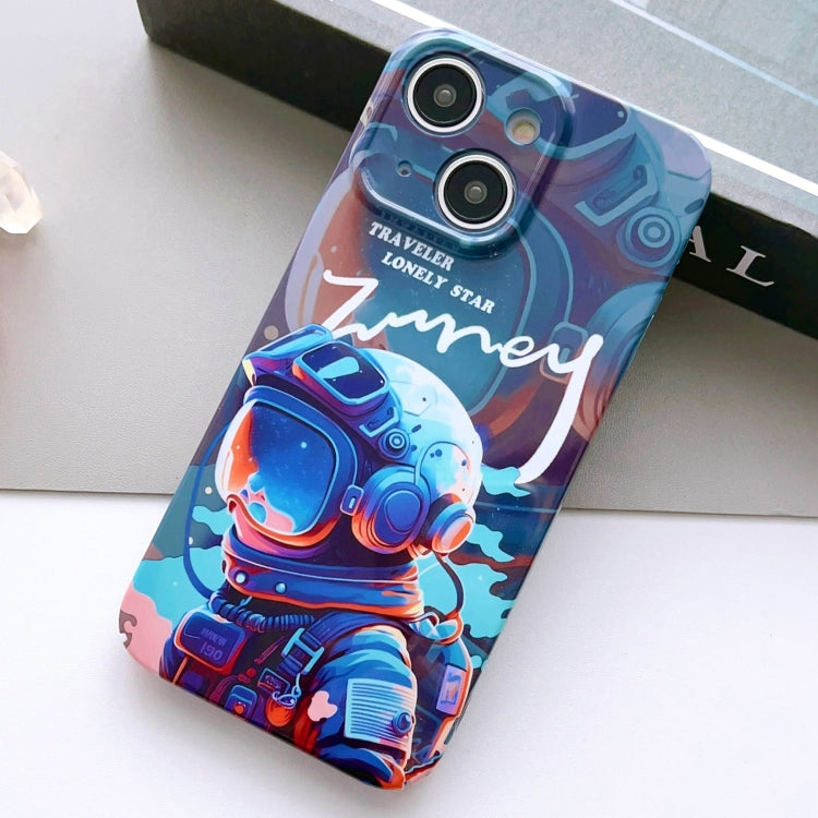 Painted Pattern Precise Hole PC Phone Case, For iPhone 15 Plus