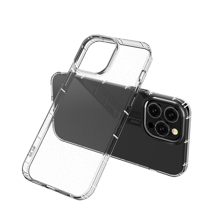 For iPhone 15 Pro Max Airbag Four-Corner Full Coverage Shockproof TPU Phone Case(Transparent)