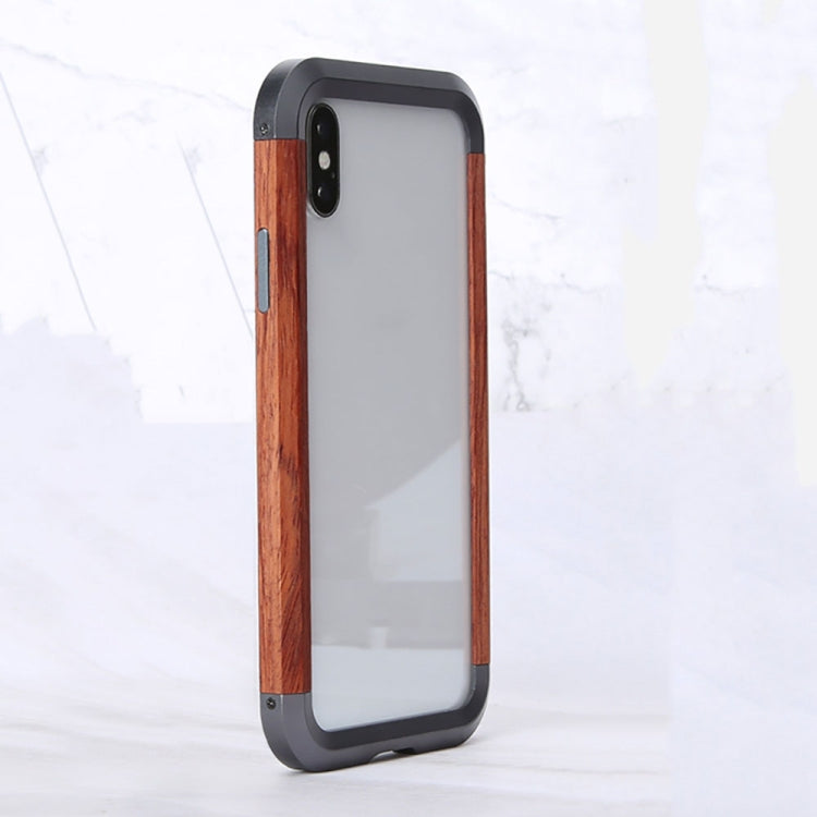 R-JUST Metal + Wood Frame Protective Case, For iPhone 11 Pro, For iPhone X / XS